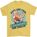 Grandpas are Cooler Grandparents Day Mens T-Shirt 100% Cotton Yellow