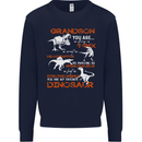 Grandson You Are My Favourite Dinosaur Mens Sweatshirt Jumper Navy Blue