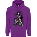 Graveyard Rock Guitar Skull Heavy Metal Mens 80% Cotton Hoodie Purple