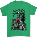 Graveyard Rock Guitar Skull Heavy Metal Mens T-Shirt Cotton Gildan Irish Green