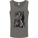 Graveyard Rock Guitar Skull Heavy Metal Mens Vest Tank Top Charcoal
