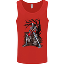 Graveyard Rock Guitar Skull Heavy Metal Mens Vest Tank Top Red