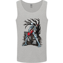 Graveyard Rock Guitar Skull Heavy Metal Mens Vest Tank Top Sports Grey