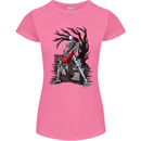 Graveyard Rock Guitar Skull Heavy Metal Womens Petite Cut T-Shirt Azalea