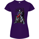Graveyard Rock Guitar Skull Heavy Metal Womens Petite Cut T-Shirt Purple