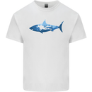 Great White Shark Scuba Diver Diving Mens Cotton T-Shirt Tee Top White