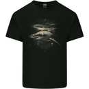 Great White Shark Scuba Diving Diver Mens Cotton T-Shirt Tee Top Black