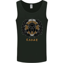 Greek Helmet Gym Training Top Spartan MMA Mens Vest Tank Top Black