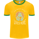 Queen Witch Funny Halloween Wife Girlfriend Mens Ringer T-Shirt FotL Gold/Green