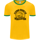 Stepdad & Daughter Best Father's Day Mens White Ringer T-Shirt Gold/Green