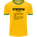 Synonym Funny Definition Slogan Mens Ringer T-Shirt FotL Gold/Green