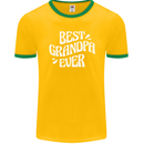 Best Grandpa Ever Grandparents Day Mens Ringer T-Shirt FotL Gold/Green