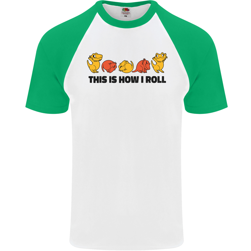 This Is How I Roll RPG Role Playing Game Mens S/S Baseball T-Shirt White/Green