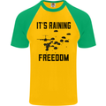 Freedom Parachute Regiment Para 1 2 3 4 10 Mens S/S Baseball T-Shirt Gold/Green