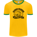 Grandad & Grandson Grandparent's Day Mens Ringer T-Shirt FotL Gold/Green