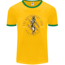 The Art of Muay Thai MMA Mixed Martial Arts Mens White Ringer T-Shirt Gold/Green