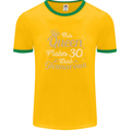 30th Birthday Queen Thirty Years Old 30 Mens Ringer T-Shirt FotL Gold/Green