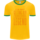 I'm Not Old I'm a Legend Funny Birthday Mens Ringer T-Shirt FotL Gold/Green