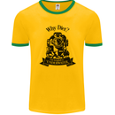 I'm Weightless Underwater Scuba Diving Mens Ringer T-Shirt FotL Gold/Green