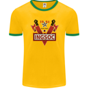 INGSOC George Orwell English Socialism 1994 Mens Ringer T-Shirt FotL Gold/Green