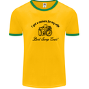 Camera for My Wife Photographer Photography Mens White Ringer T-Shirt Gold/Green