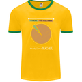 1% Teacher 99% Social Worker Teaching Mens Ringer T-Shirt FotL Gold/Green