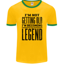 I'm Not Old I'm a Legend Funny Birthday Mens Ringer T-Shirt FotL Gold/Green
