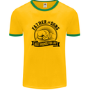 Father & Sons Best Friends Father's Day Mens White Ringer T-Shirt Gold/Green