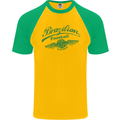 Brazilian Football Team Brazil Mens S/S Baseball T-Shirt Gold/Green