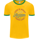 60th Birthday 60 Year Old Awesome Looks Like Mens Ringer T-Shirt FotL Gold/Green