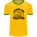 Stepdad & Son Best Friends Father's Day Mens White Ringer T-Shirt Gold/Green