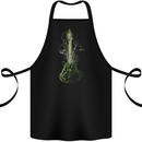 Green Guitar Tree Guitarist Acoustic Cotton Apron 100% Organic Black