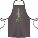 Green Guitar Tree Guitarist Acoustic Cotton Apron 100% Organic Dark Grey
