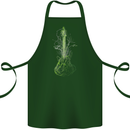 Green Guitar Tree Guitarist Acoustic Cotton Apron 100% Organic Forest Green