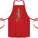 Green Guitar Tree Guitarist Acoustic Cotton Apron 100% Organic Red