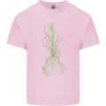 Green Guitar Tree Guitarist Acoustic Mens Cotton T-Shirt Tee Top Light Pink