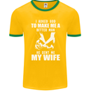 Husband & Wife Wedding Anniversary God Mens Ringer T-Shirt FotL Gold/Green