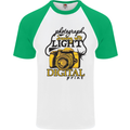 Photography Drawing With Light Photographer Mens S/S Baseball T-Shirt White/Green