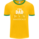 Dad Jokes Periodically Funny Father's Day Mens Ringer T-Shirt FotL Gold/Green