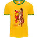 Tetsuo Shima Japanese Anime Mens Ringer T-Shirt FotL Gold/Green