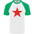 Red Star Army As Worn by Mens S/S Baseball T-Shirt White/Green