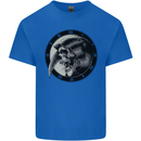 Grim Reaper Clock Skull Biker Gothic Demon Kids T-Shirt Childrens Royal Blue