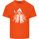 Grim Reaper Finger Flip Skull Biker Funny Mens Cotton T-Shirt Tee Top Orange