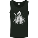 Grim Reaper Finger Flip Skull Biker Funny Mens Vest Tank Top Black