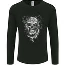 Grim Reaper Skull Death Biker Motorcycle Mens Long Sleeve T-Shirt Black