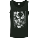 Grim Reaper Skull Gothic Biker Demon Mens Vest Tank Top Black