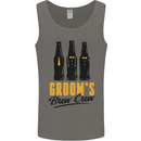 Grooms Brew Crew Beer Stag Doo Do Mens Vest Tank Top Charcoal