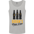 Grooms Brew Crew Beer Stag Doo Do Mens Vest Tank Top Sports Grey