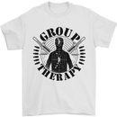 Group Therapy Shooting Hunting Rifle Funny Mens T-Shirt Cotton Gildan White