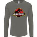 Grumpysaurus Funny Grumpy Old Git Man Mens Long Sleeve T-Shirt Charcoal